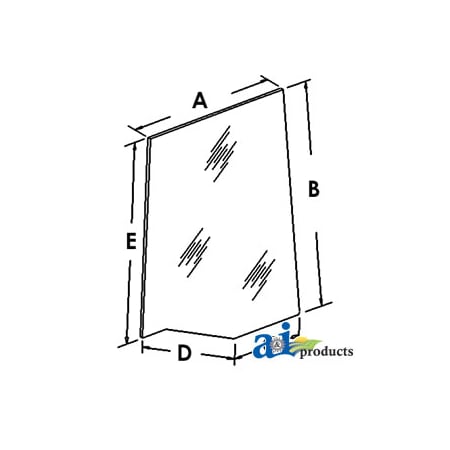 A & I Products Glass, Door (LH) 48.5" x35.5" x2" A-1340194C1